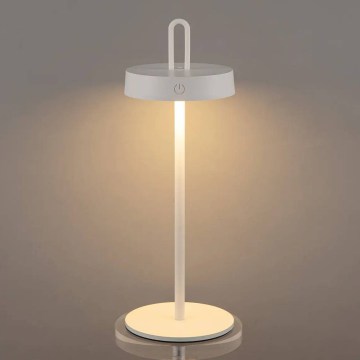 LED Stmívatelná venkovní nabíjecí dotyková stolní lampa SHINE LED/1,5W/3,7V 3000 mAh IP44 bílá