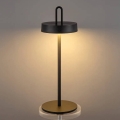 LED Stmívatelná venkovní nabíjecí dotyková stolní lampa SHINE LED/1,5W/3,7V 3000 mAh IP44 černá