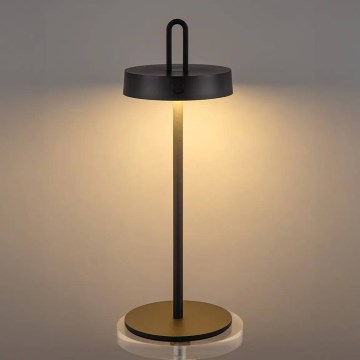 LED Stmívatelná venkovní nabíjecí dotyková stolní lampa SHINE LED/1,5W/3,7V 3000 mAh IP44 černá