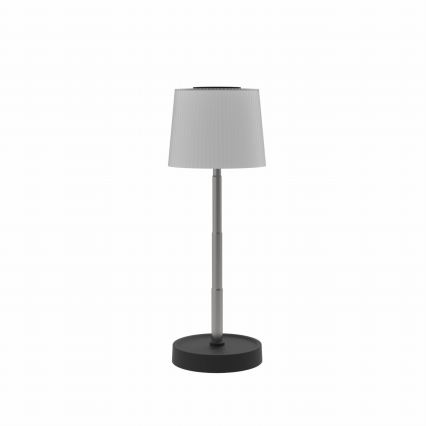 LED Stmívatelná dotyková venkovní nabíjecí stolní lampa LED/2W/5V IP44 1200 mAh šedá