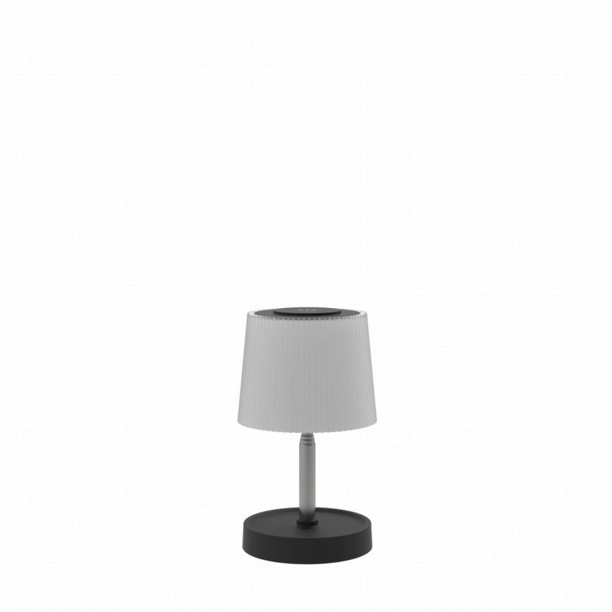 LED Stmívatelná dotyková venkovní nabíjecí stolní lampa LED/2W/5V IP44 1200 mAh šedá