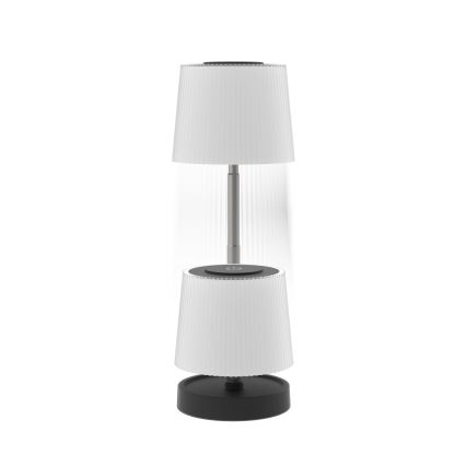 LED Stmívatelná dotyková venkovní nabíjecí stolní lampa LED/2W/5V IP44 1200 mAh šedá