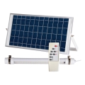 LED Stmívatelná venkovní trubice se senzorem a solárním panelem JIMMY 40W/5000 mAh 3,7V 6000K IP65 + dálkové ovládání