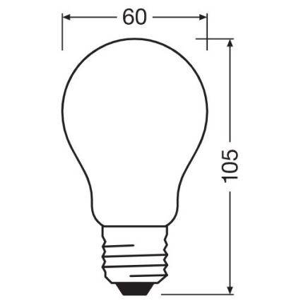 LED Stmívatelná žárovka A60 E27/7W/230V 2700K - Osram