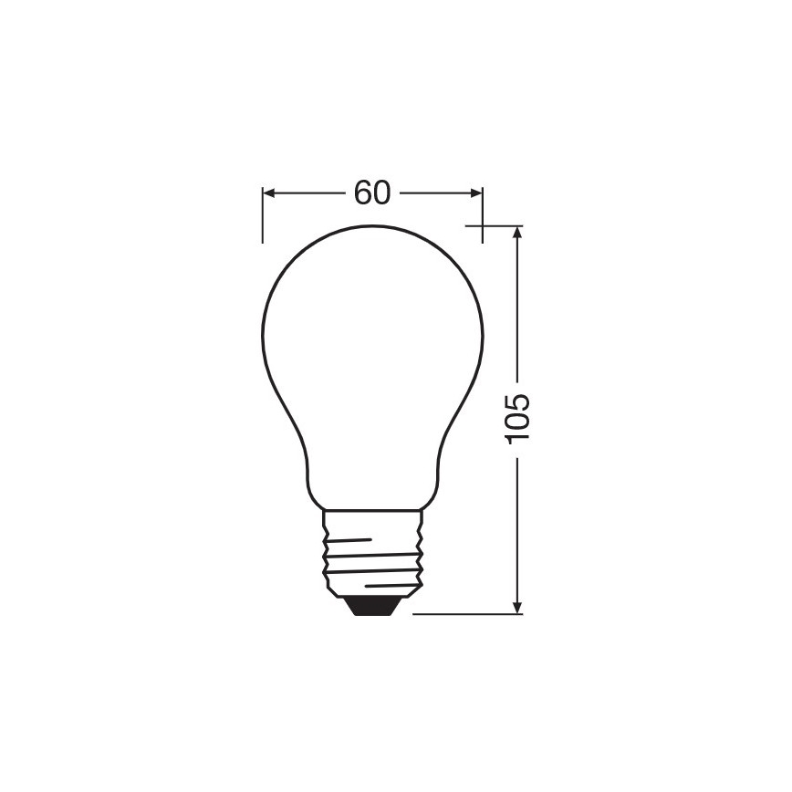 LED Stmívatelná žárovka A60 E27/7W/230V 2700K - Osram