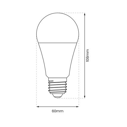 LED Stmívatelná žárovka A60 E27/9W/230V 4000K