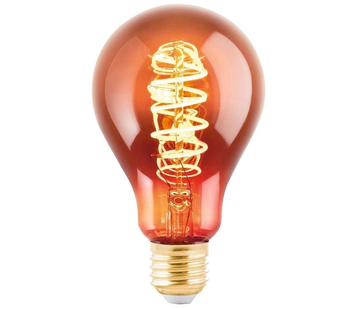 Eglo Stmívatelná filamentová LED žárovka , E27, A75, 4W, 30lm, 2000K, teplá bílá, měděná 110089