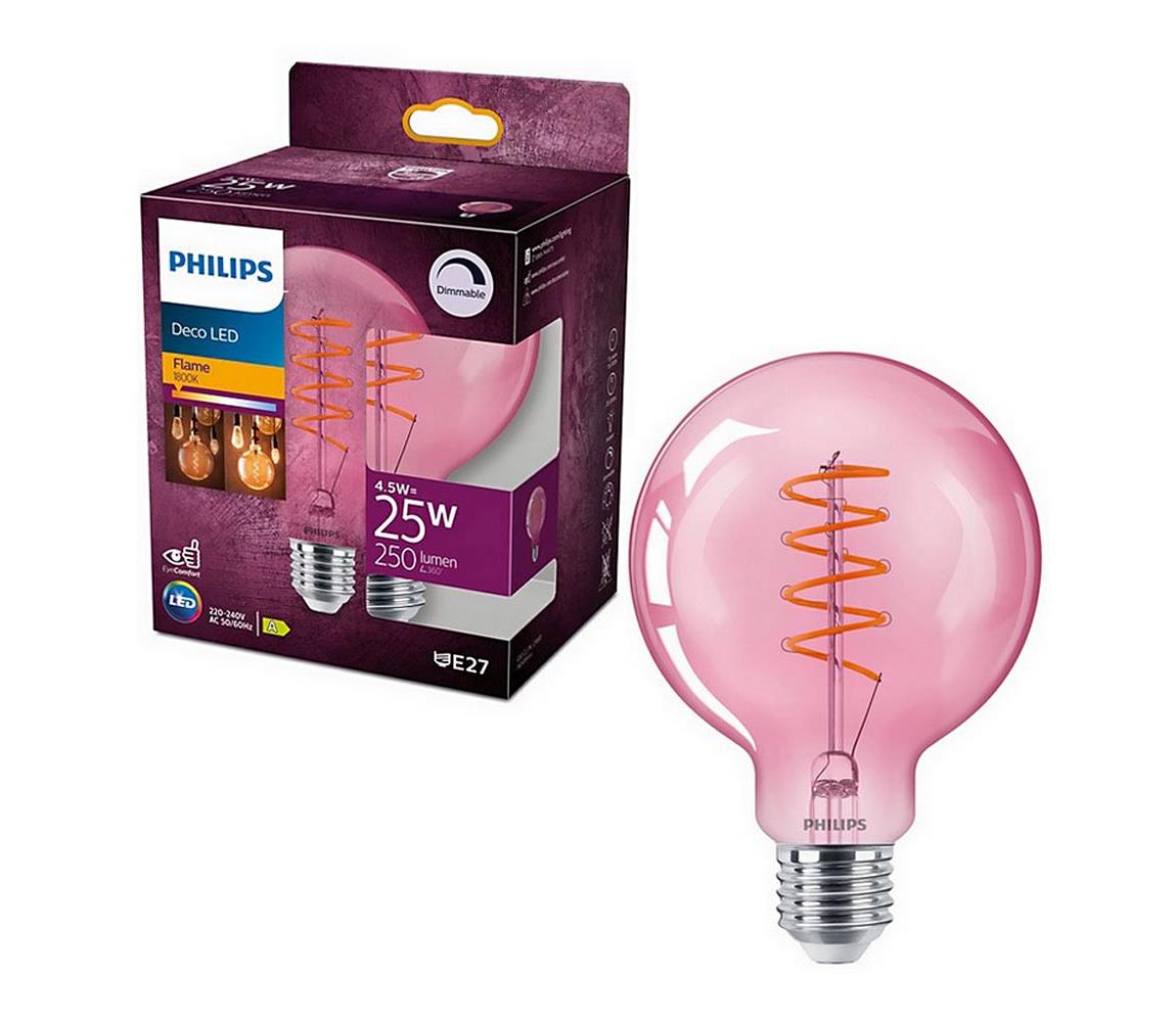 Philips LED Stmívatelná žárovka DECO Philips G93 E27/4,5W/230V 1800K P5045