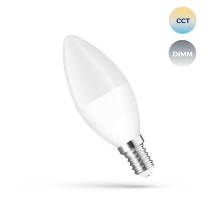 LED Stmívatelná žárovka E14/5W/230V 2700-6500K Wi-Fi Tuya