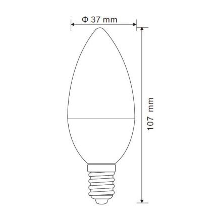 LED Stmívatelná žárovka E14/5W/230V 3000K - Globo