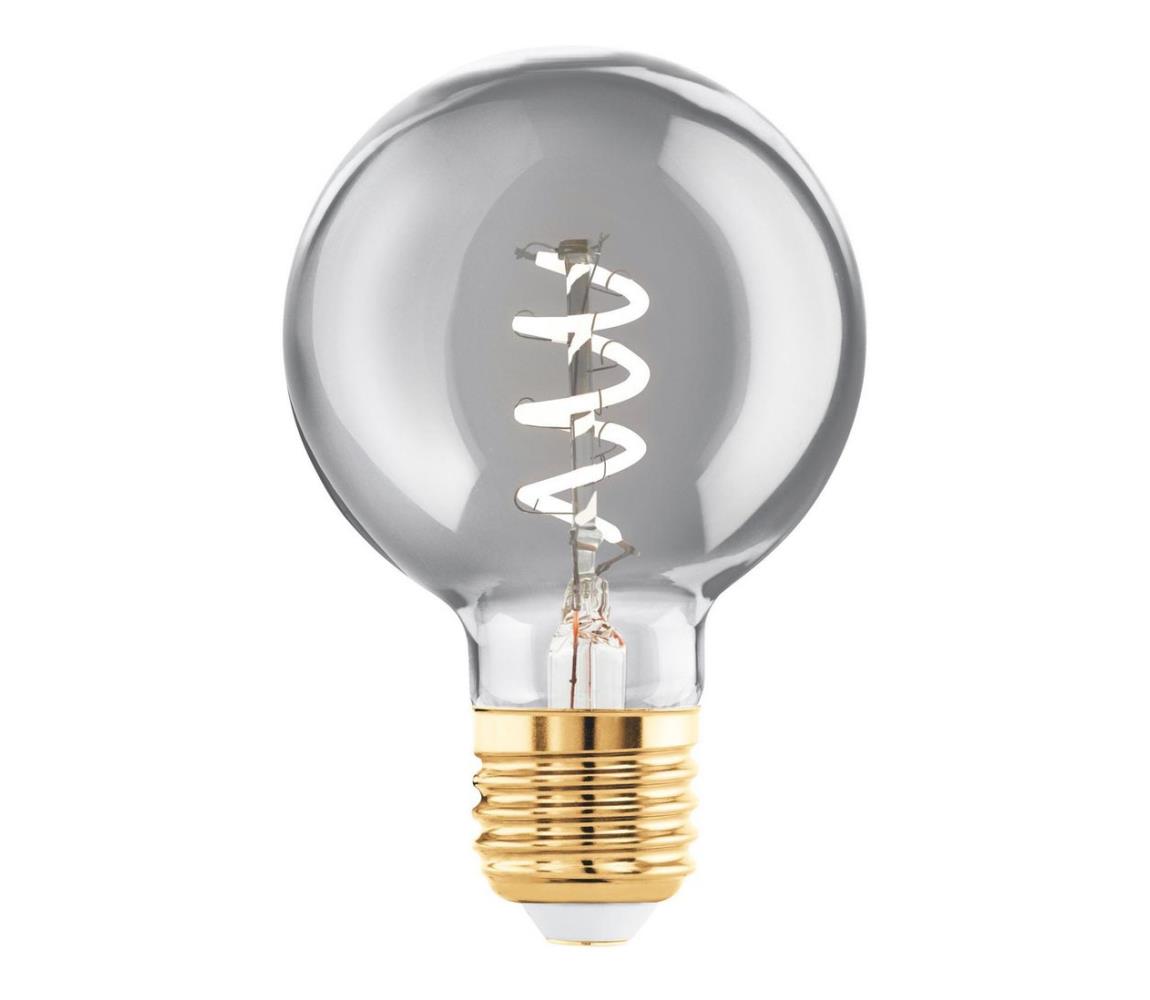 Eglo Stmívatelná filamentová LED žárovka , E27, G60, 4W, 100lm, 2000K, teplá bílá, kouřové sklo 110195
