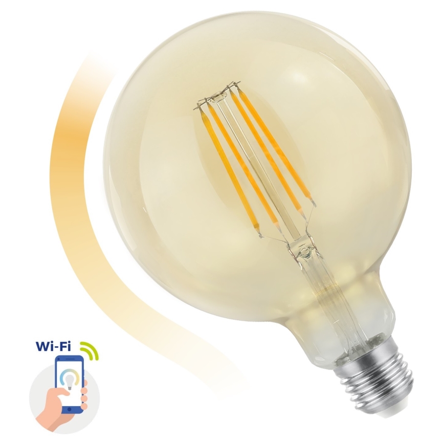 LED Stmívatelná žárovka E27/5,5W/230V 1700-2700K Wi-Fi Tuya