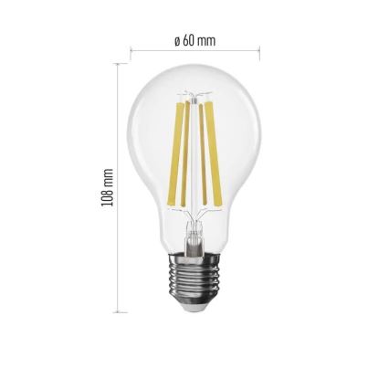 LED Stmívatelná žárovka FILAMENT A60 E27/11W/230V 4000K