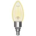 LED Stmívatelná žárovka FILAMENT C35 E14/4,5W/230V 2700-6500K Wi-Fi - Aigostar