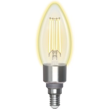 LED Stmívatelná žárovka FILAMENT C35 E14/4,5W/230V 2700-6500K Wi-Fi - Aigostar