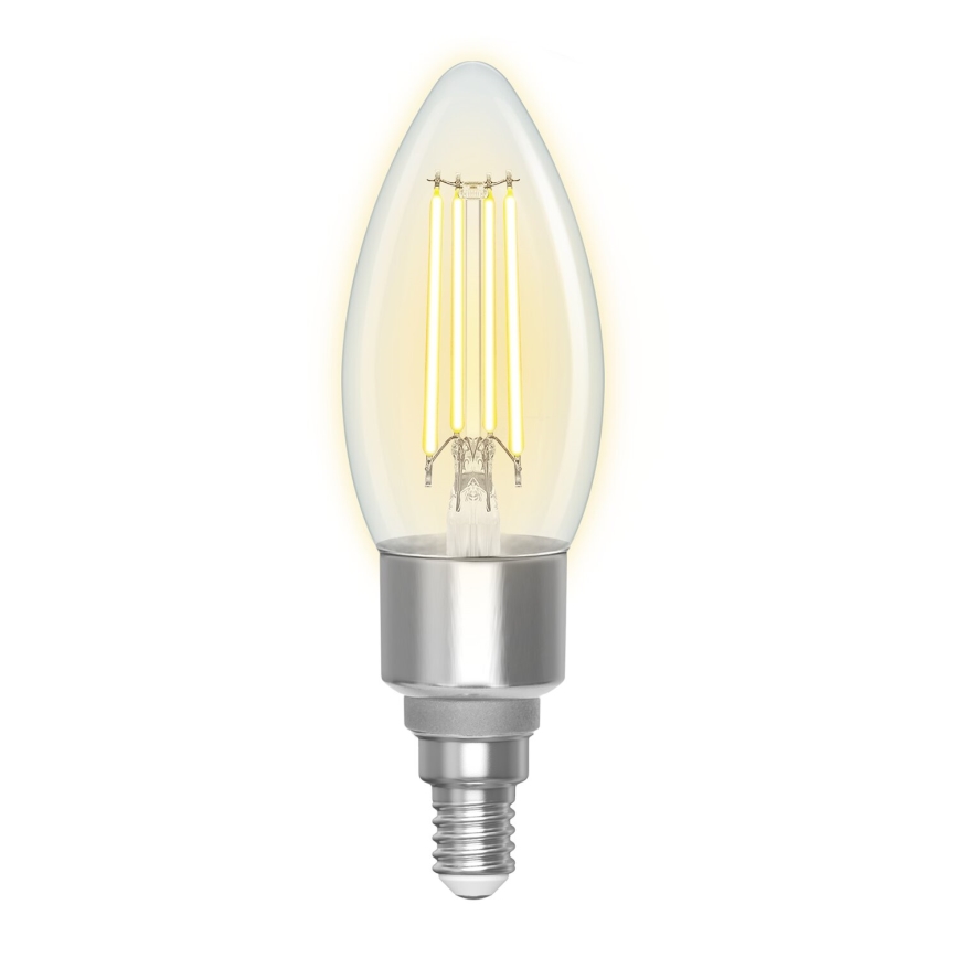 LED Stmívatelná žárovka FILAMENT C35 E14/4,5W/230V 2700-6500K Wi-Fi - Aigostar
