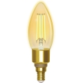 LED Stmívatelná žárovka FILAMENT C35 E14/4,5W/230V 2700-6500K Wi-Fi - Aigostar