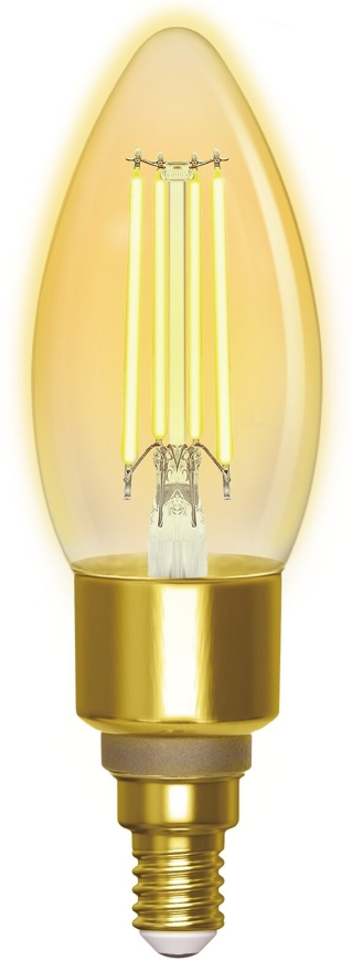 LED Stmívatelná žárovka FILAMENT C35 E14/4,5W/230V 2700-6500K Wi-Fi - Aigostar