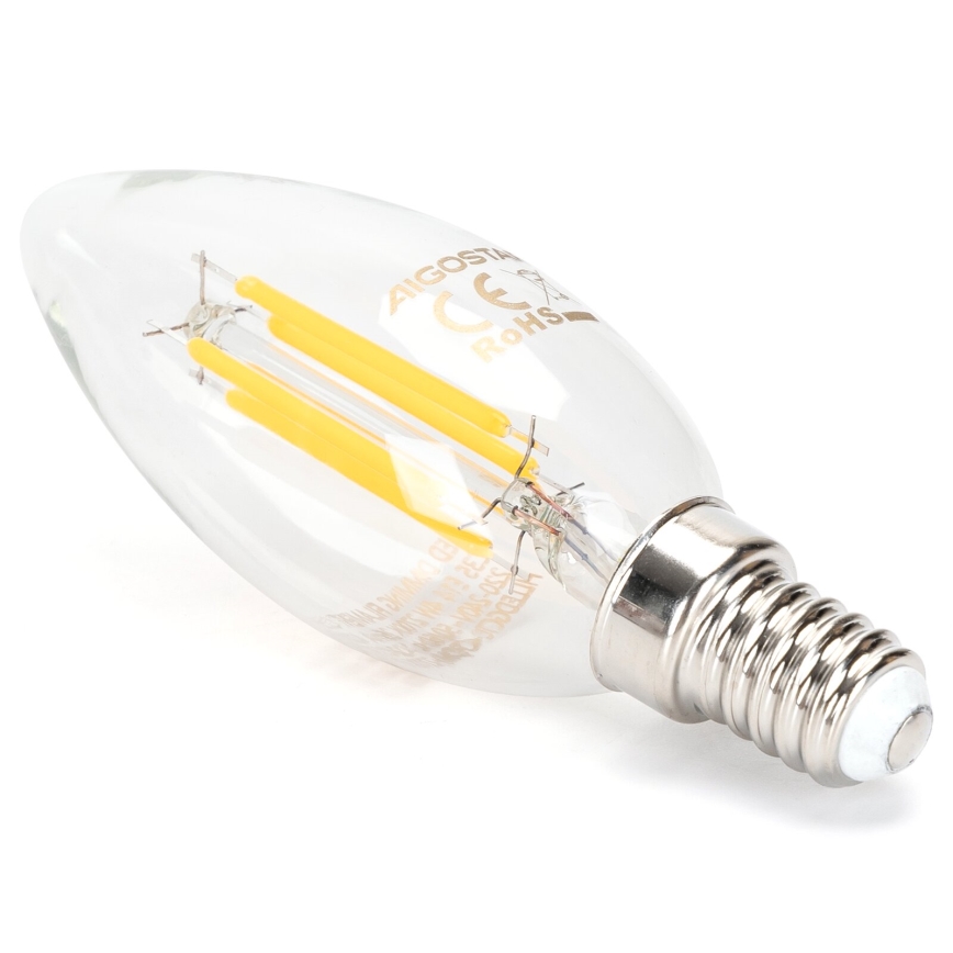 LED Stmívatelná žárovka FILAMENT C35 E14/4W/230V 2700K - Aigostar