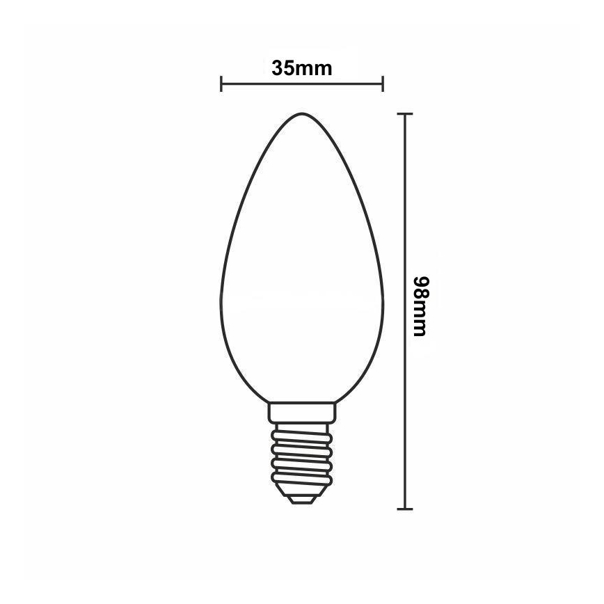 LED Stmívatelná žárovka FILAMENT C35 E14/6W/230V 4000K