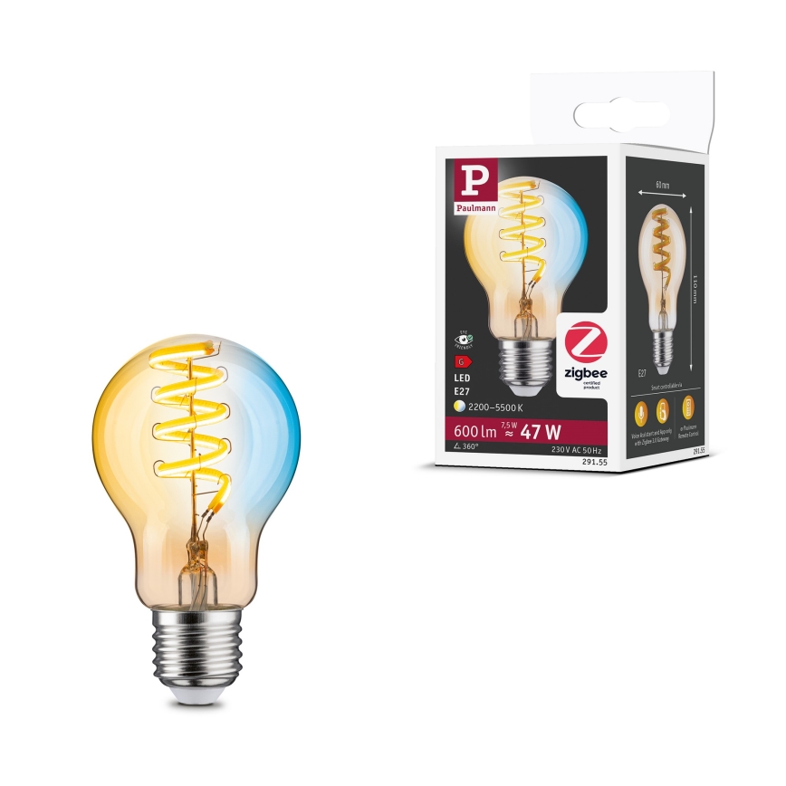 LED Stmívatelná žárovka FILAMENT E27/7,5W/230V 2200-5500K - Paulmann 29155