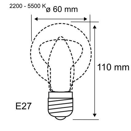LED Stmívatelná žárovka FILAMENT E27/7,5W/230V 2200-5500K - Paulmann 29155