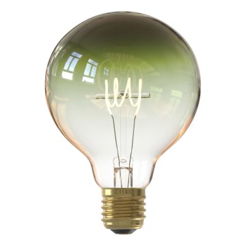 LED Stmívatelná žárovka FILAMENT G125 E27/4W/230V 1800K zelená