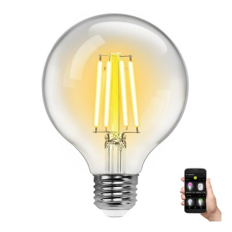 LED Stmívatelná žárovka FILAMENT G95 E27/6W/230V 2700-6500K Wi-Fi - Aigostar