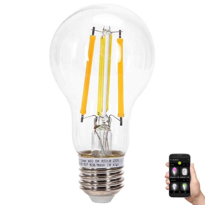 LED Stmívatelná žárovka FILAMENT MESH Smart A60 E27/6W/230V 2700-6500K - Aigostar