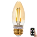 LED Stmívatelná žárovka FILAMENT MESH Smart C35 E27/4,5W/230V 2700-6500K - Aigostar