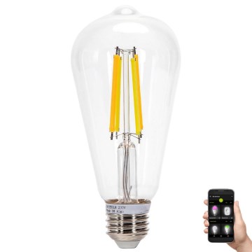 LED Stmívatelná žárovka FILAMENT MESH Smart ST64 E27/6W/230V 2700-6500K - Aigostar