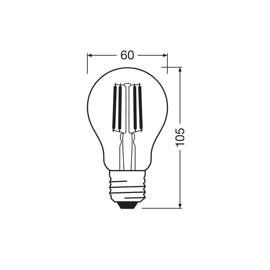 LED Stmívatelná žárovka GLOW DIM A60 E27/4W/230V 2200-2700K - Osram