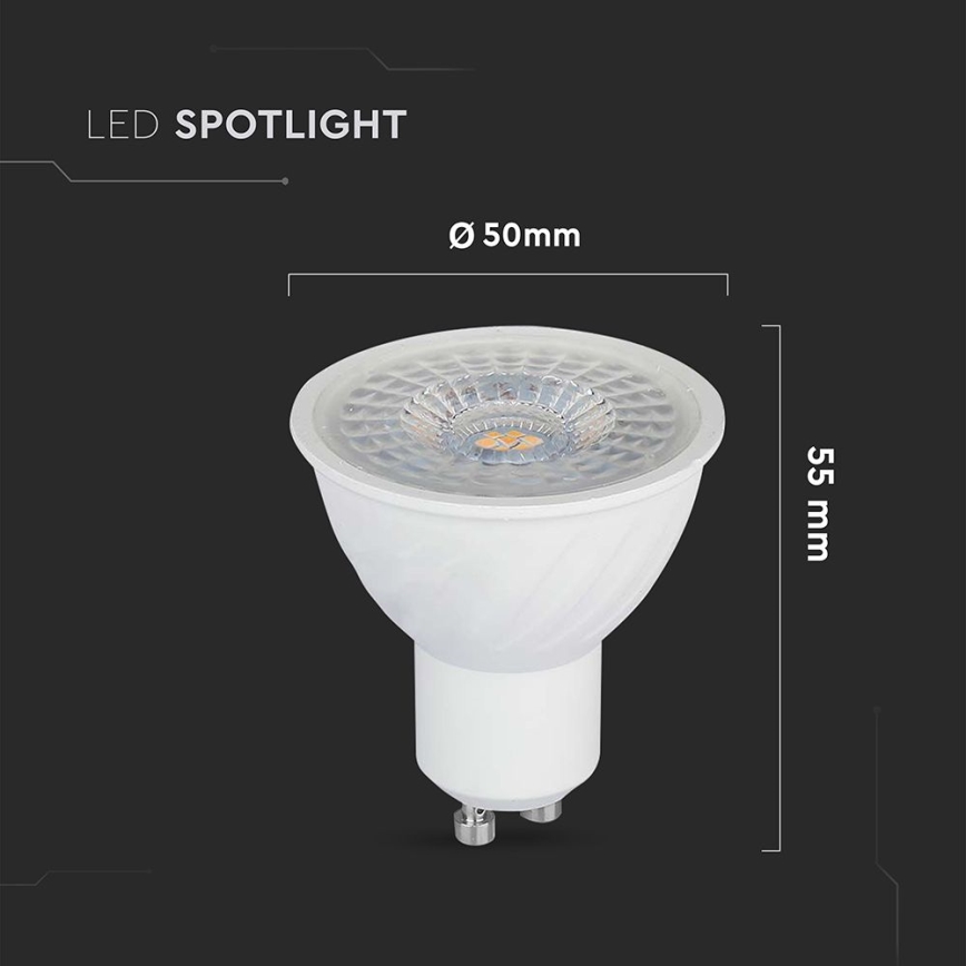 LED Stmívatelná žárovka GU10/6W/230V 3000K 110°