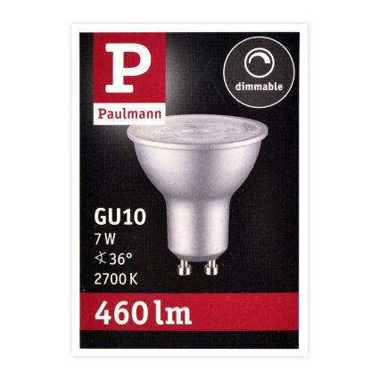 LED Stmívatelná žárovka GU10/7W/230V 2700K - Paulmann 28753