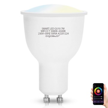 LED Stmívatelná žárovka GU10/7W/230V 3000-6500K Wi-Fi - Aigostar