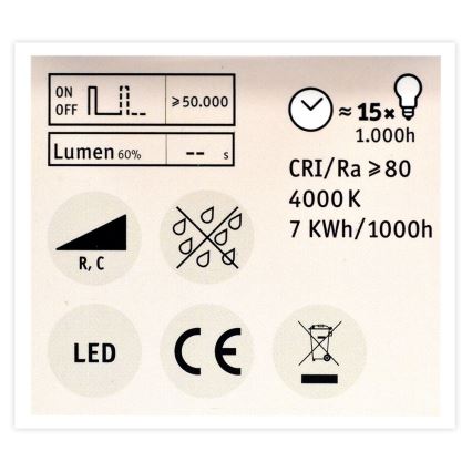 LED Stmívatelná žárovka GU10/7W/230V 4000K - Paulmann 28756