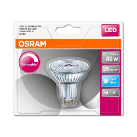 LED Stmívatelná žárovka GU10/8W/230V 4000K - Osram