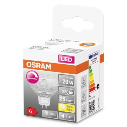 LED Stmívatelná žárovka GU5,3/3,4W/12V 2700K CRI 90 - Osram
