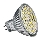LED Stmívatelná žárovka LED48 SMD MR16/3,5W  teplá bílá 3000-3500K - GXLZ006