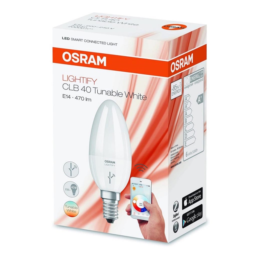 LED Stmívatelná žárovka LIGHTIFY E14/6W/230V 2700-6500K - Osram