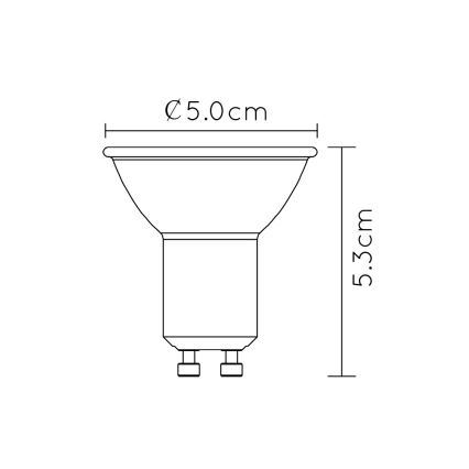 LED Stmívatelná žárovka MR16 GU10/5W/230V 3000K černá - Lucide 49006/05/30