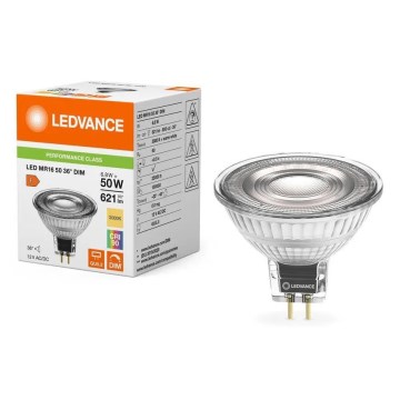 LED Stmívatelná žárovka MR16 GU5,3/6,8W/12V 3000K 36° CRI 90 - Ledvance
