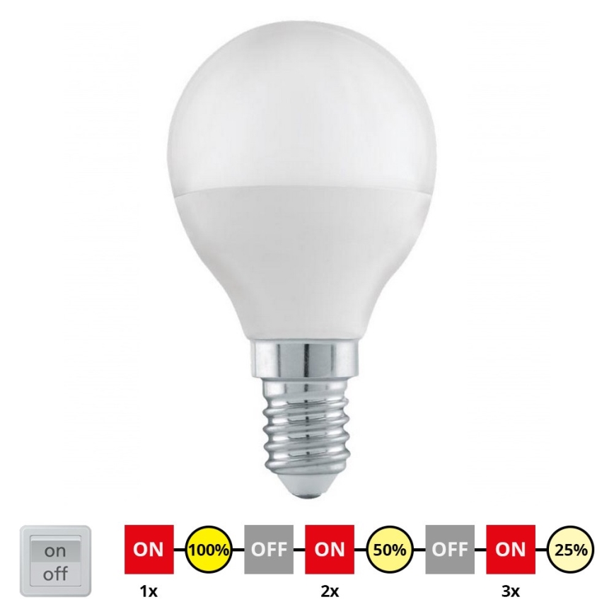 LED Stmívatelná žárovka P45 E14/6W/230V 3000K - STEPDIMMING - Eglo 54835