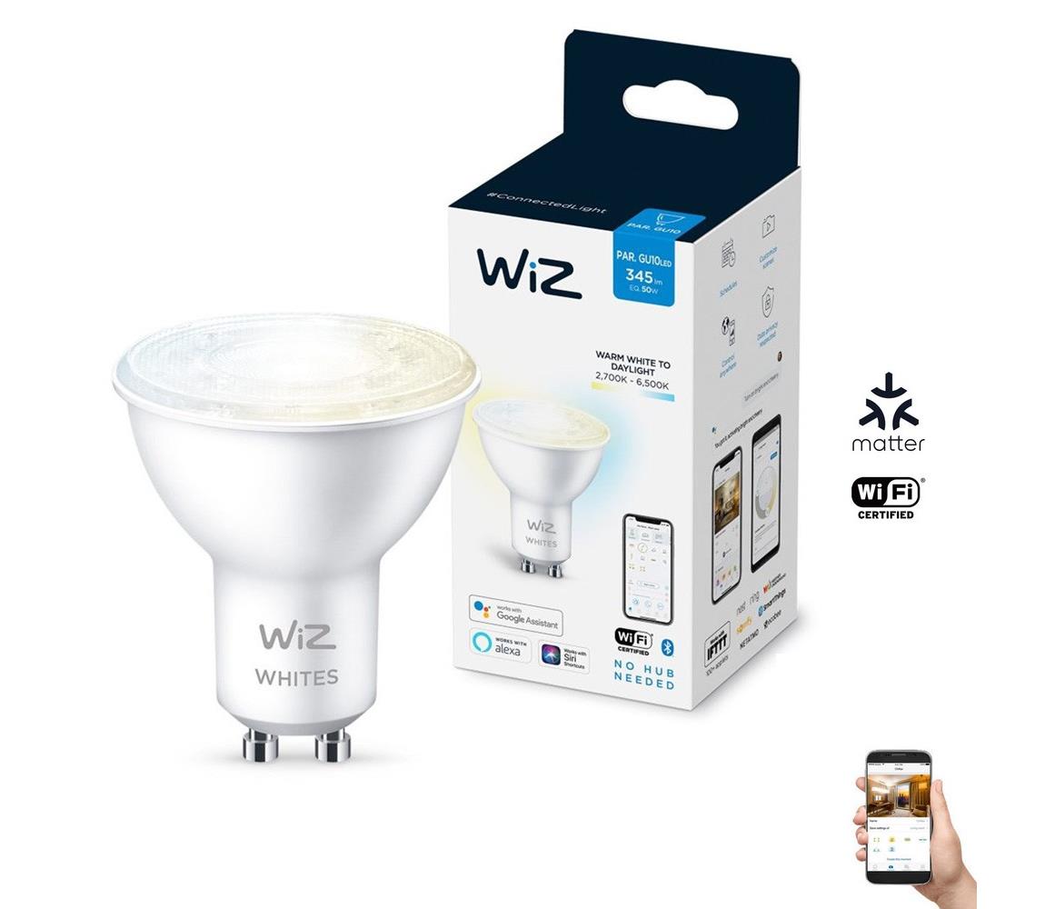 WiZ LED Stmívatelná žárovka PAR16 GU10/4,7W/230V 2700-6500K CRI 90 Wi-Fi - WiZ