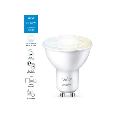 LED Stmívatelná žárovka PAR16 GU10/4,7W/230V 2700-6500K CRI 90 Wi-Fi - WiZ