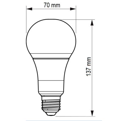 LED Stmívatelná žárovka Philips A67 E27/13,5W/230V 2700K