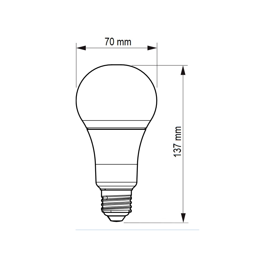 LED Stmívatelná žárovka Philips A67 E27/13,5W/230V 2700K
