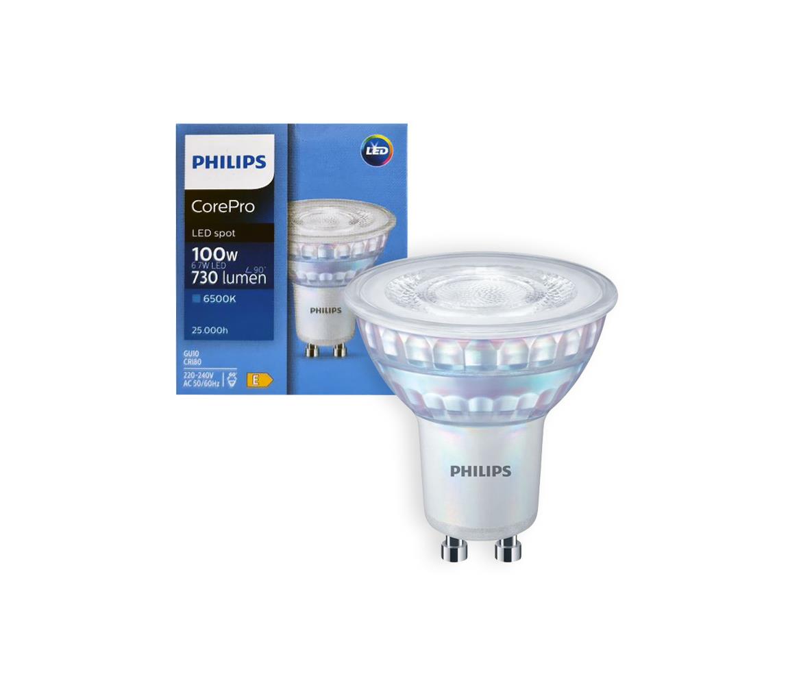 Philips LED Stmívatelná žárovka Philips GU10/6,7W/230V  6500K