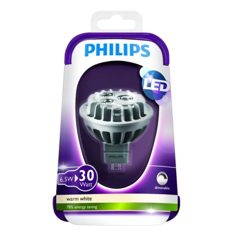 LED Stmívatelná žárovka Philips GU5,3/MR16/6,5W/12V 2700K
