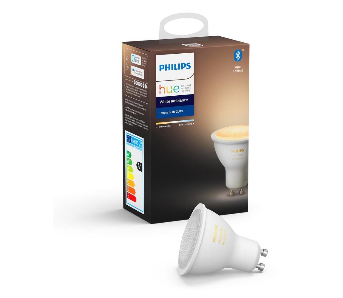 Philips LED Stmívatelná žárovka Philips Hue WHITE AMBIANCE 1xGU10/4,3W/230V 2200-6500K 